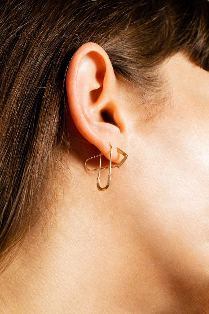 Safety Pin Earrings | Abbott Atelier | Artisan Jewelry